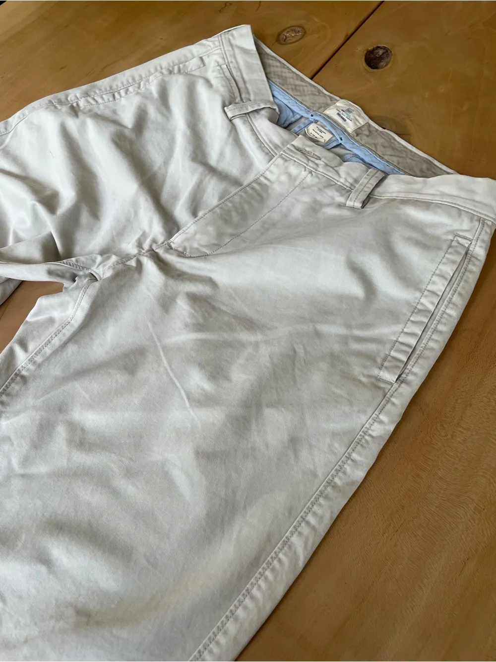 GAP Men's Cream Straight-Leg Chinos